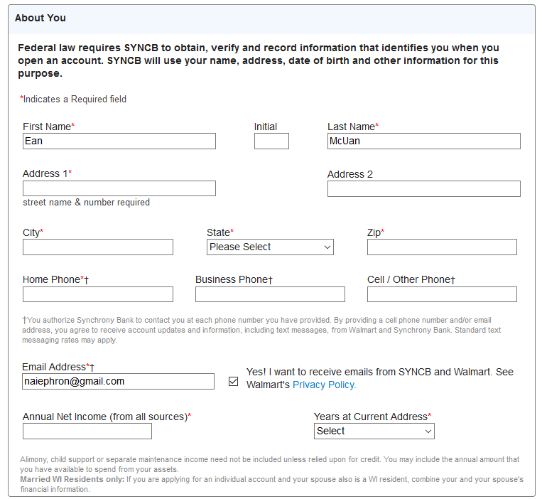 Step 3 - Fill Out Application Form