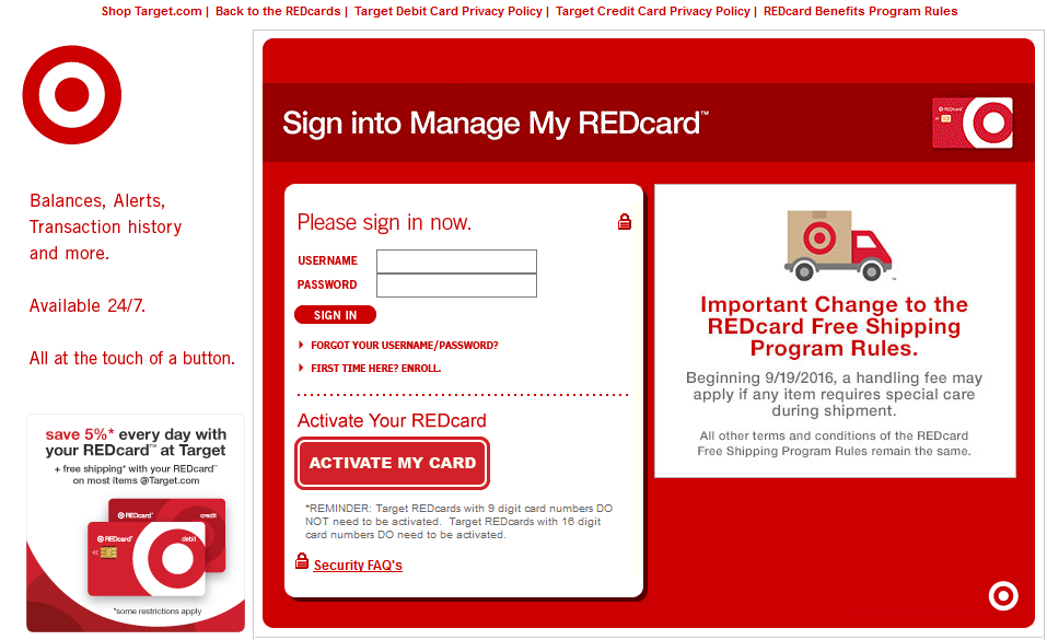 How to Login to Target Credit Card