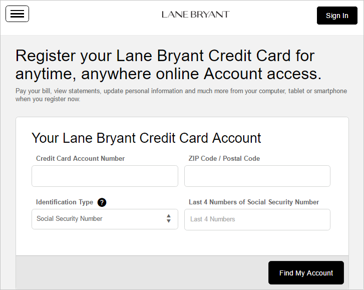 How to Login to Lane Bryant Credit Card