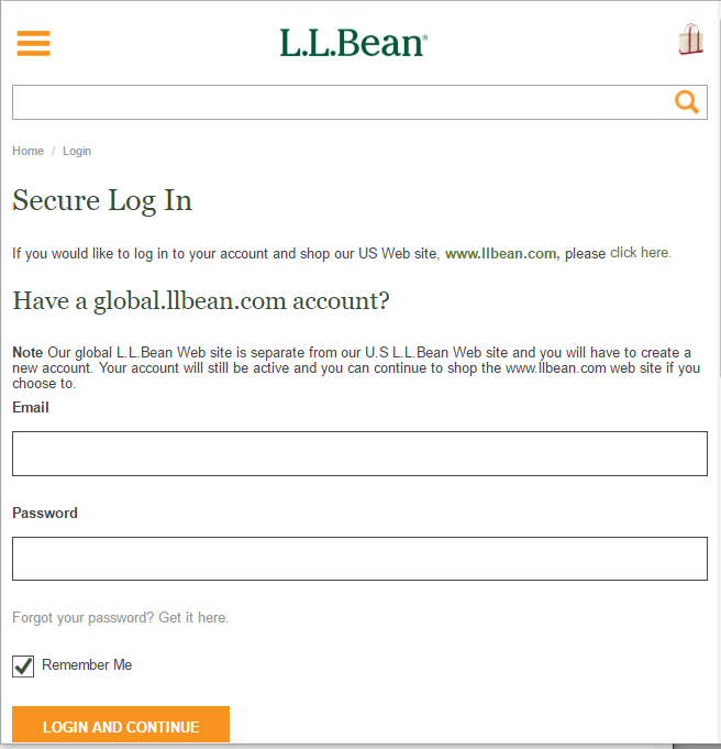 Step 1 - Go to llbean.com