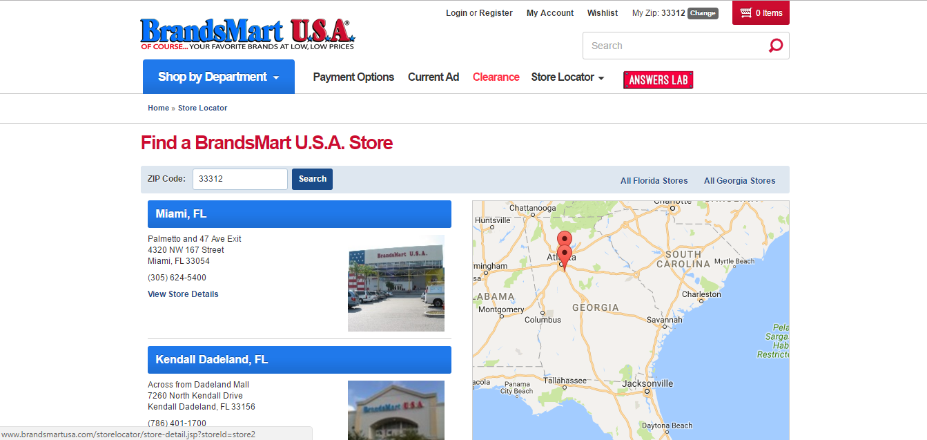 Step 1 - Find your nearest BrandsMart USA store