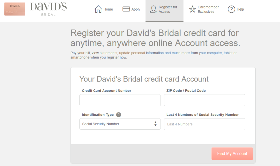 How to Activate | Register David's Bridal Credit Card