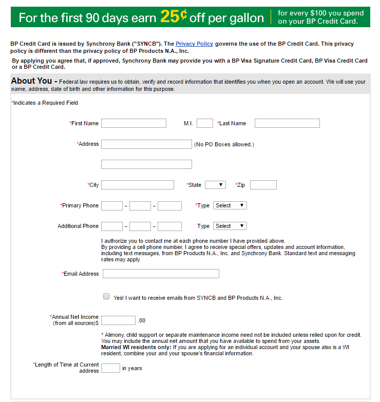 Step 2 - Fill in the Application Form