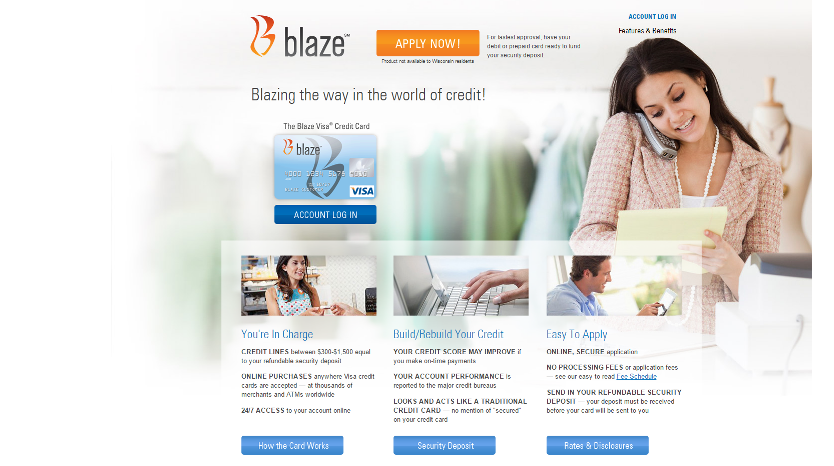 Blaze Visa Credit Card Account Activation