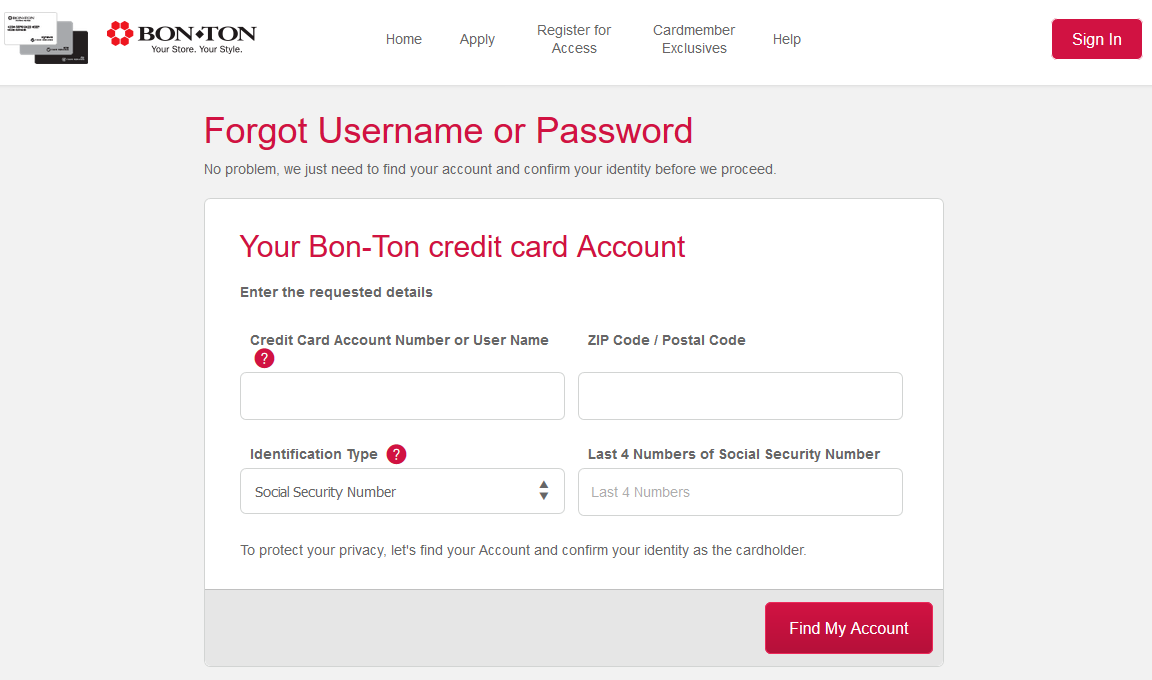 How to Login to Bon-Ton Credit Card