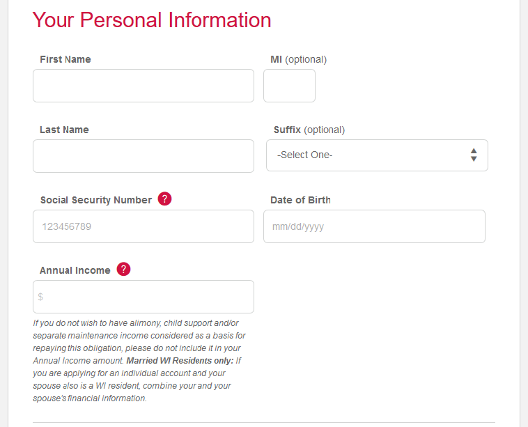 Step 3 - Fill Out Your Personal Information