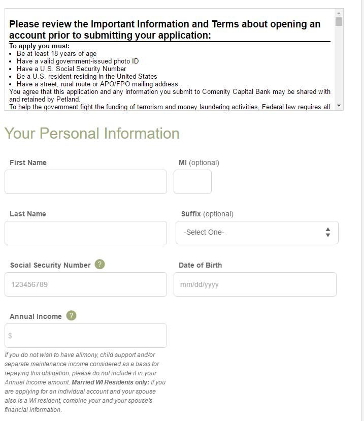 Step 2 - Fill In the Application Form