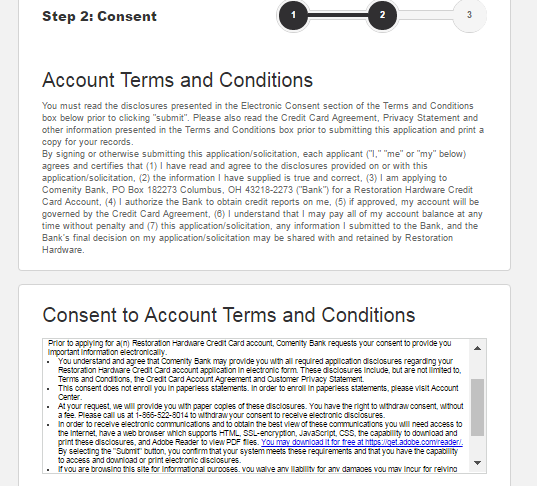 Step 4 - Terms and Conditions