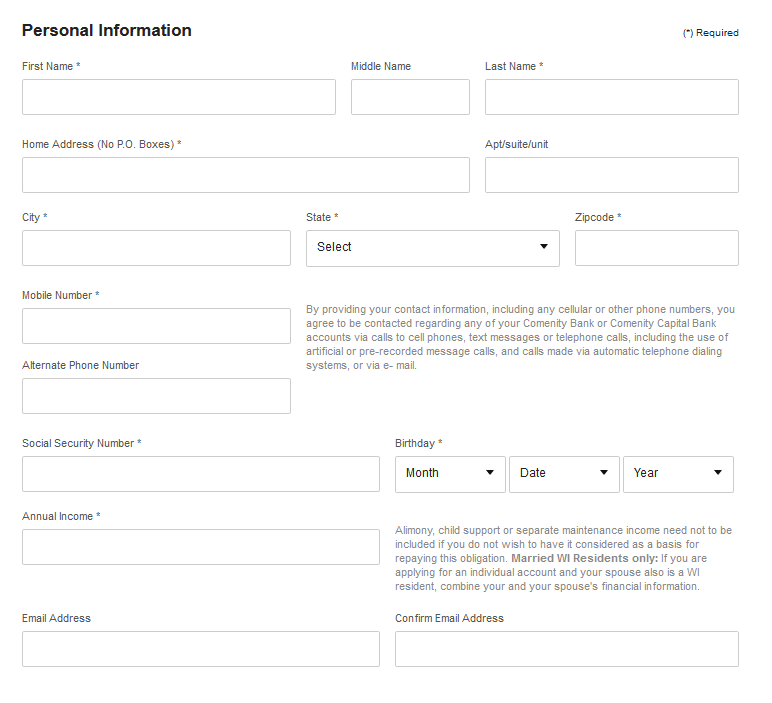 Step 4 - Fill out Personal Information