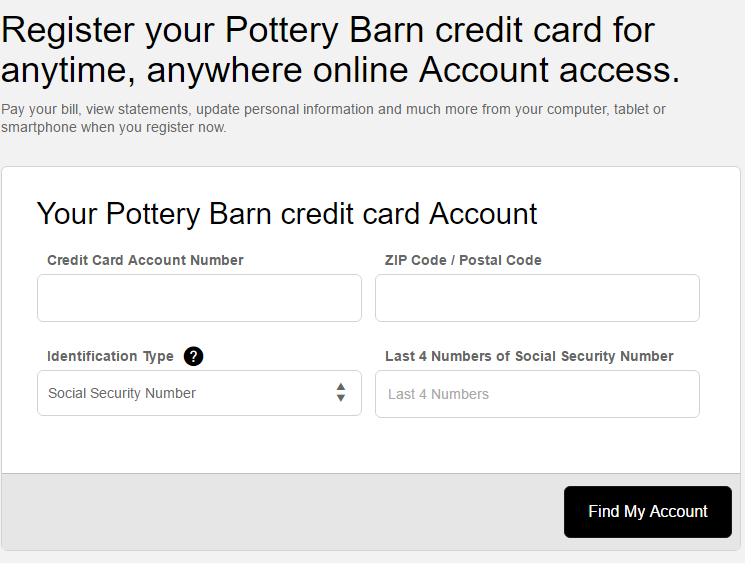 How to Activate Pottery Barn Credit Card Account
