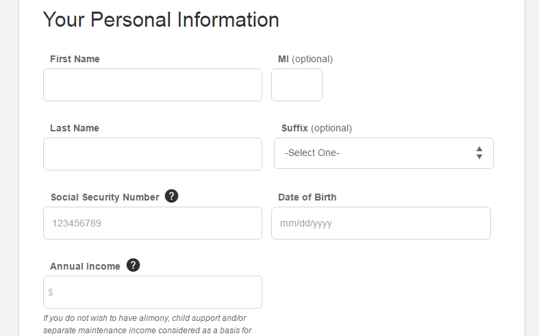 Step 3 - Fill In the Online Application Form