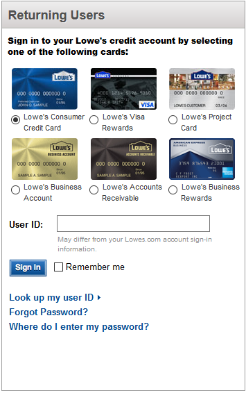 How to Login to the Lowes Credit Card Account